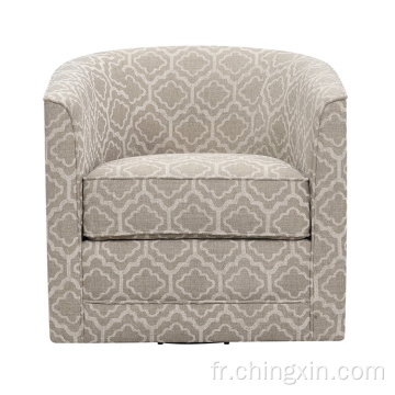 Wholesale chaise d&#39;accent pivotante Beige Multi Tissu